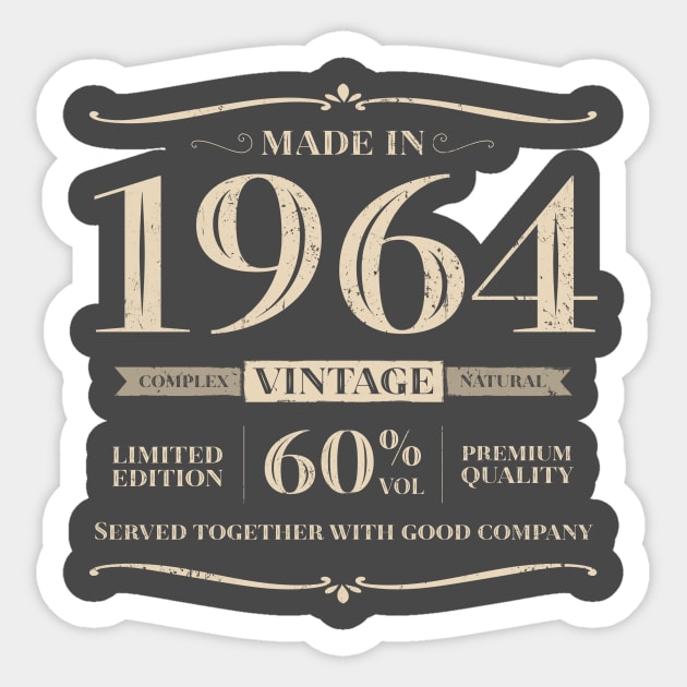 60 years. Made in 1964 Sticker by AntiStyle